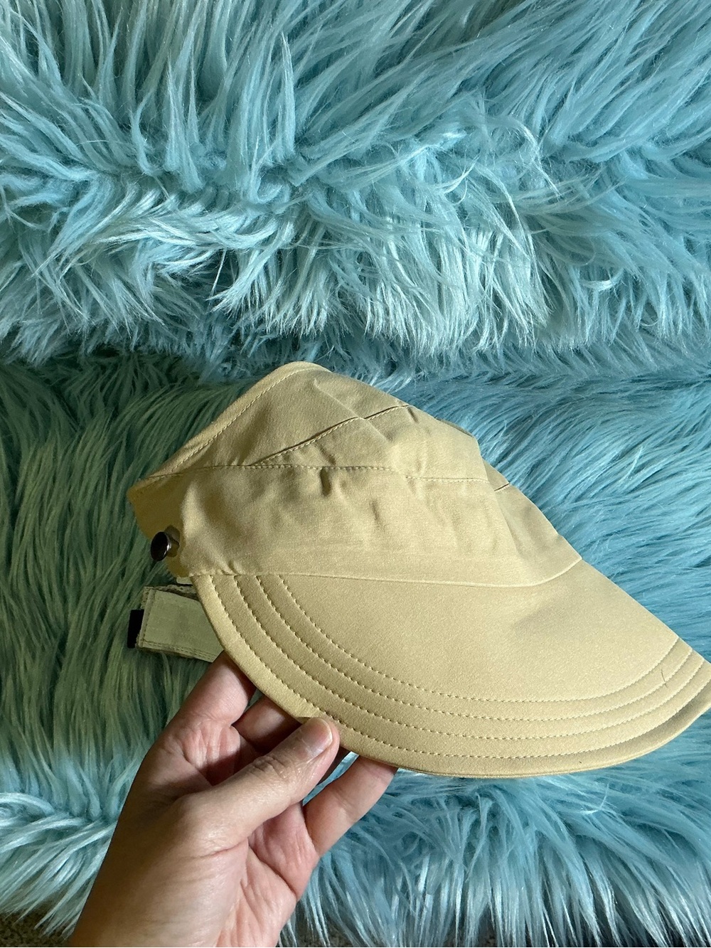 BNWOT Adult Sun Visor Hat in Beige (adjustable)